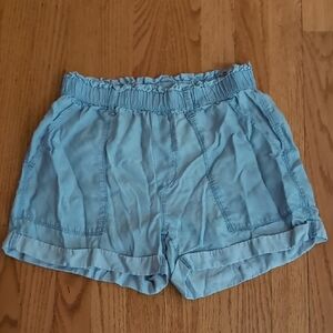 aerie Light Blue High-Waist Casual Denim Shorts